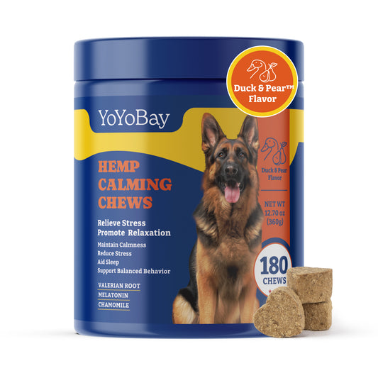 犬用ヘンプカーミングチュー、ソフトチュー180個、ダック＆洋ナシ風味