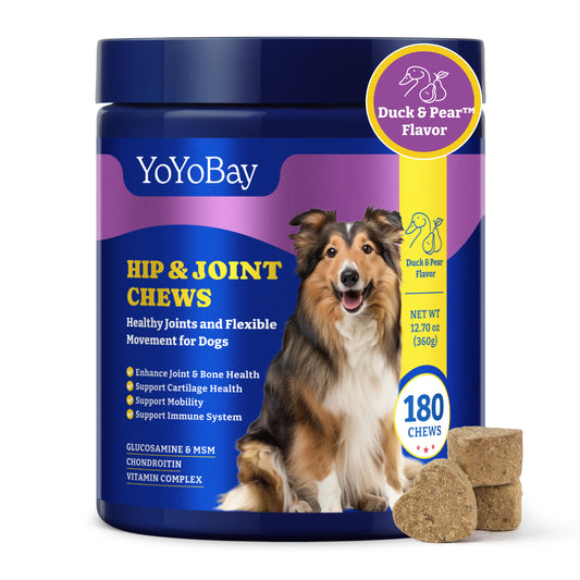 犬用股関節・関節サプリメント、ソフトチュー180粒、ダック＆洋ナシ風味