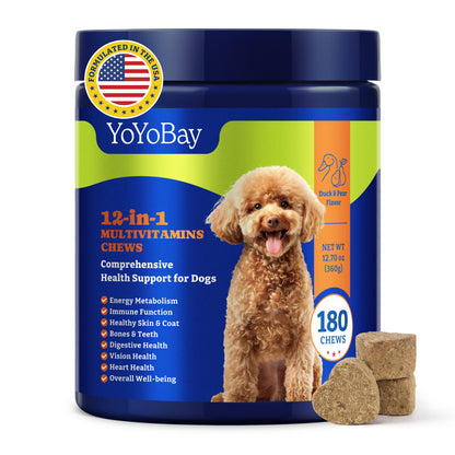 犬用ビタミン＆サプリメント - ソフトチュー180粒、ダック＆洋ナシ風味