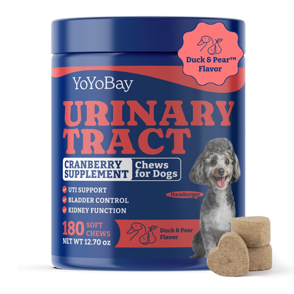 犬用膀胱コントロールチュー - ソフトチュー180個、ダック＆洋ナシ風味