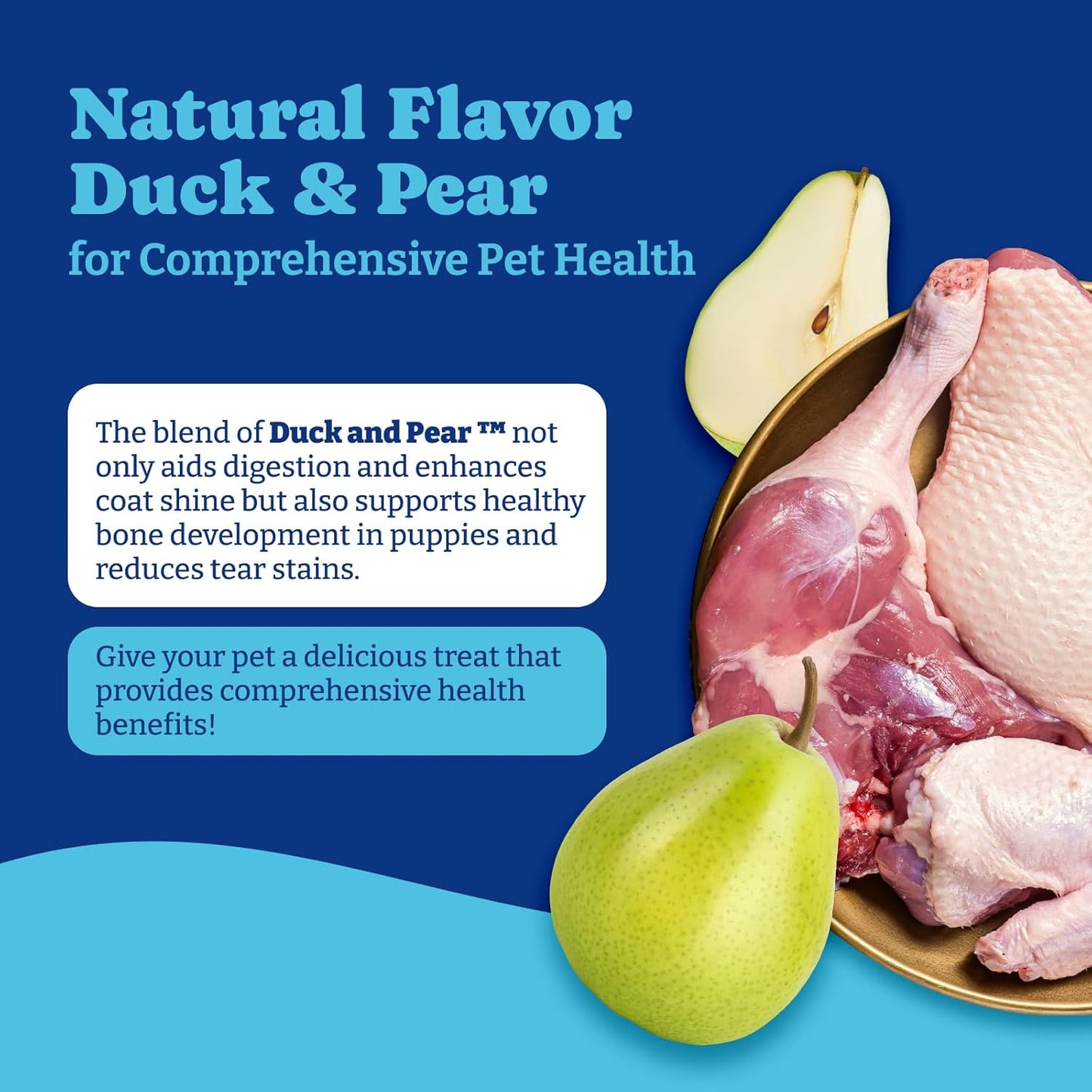 犬用ノープーチュー - ソフトチュー180個、ダック＆洋梨風味