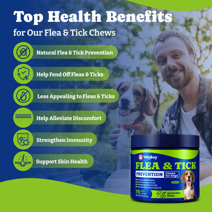 犬用ノミ・ダニ予防チュアブル - ソフトチュアブル70粒、ダック＆洋ナシ風味