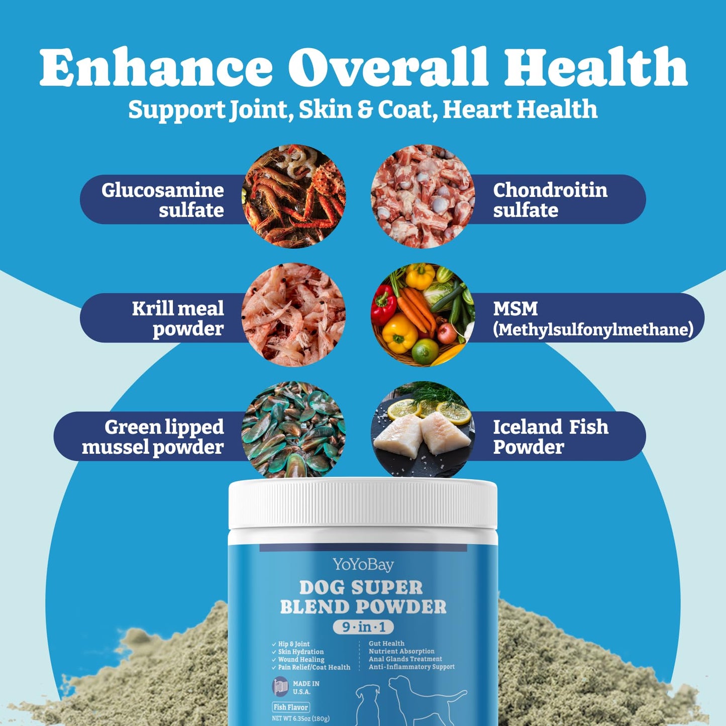 犬用サプリメント - 犬用ビタミン、6.35オンス、魚風味