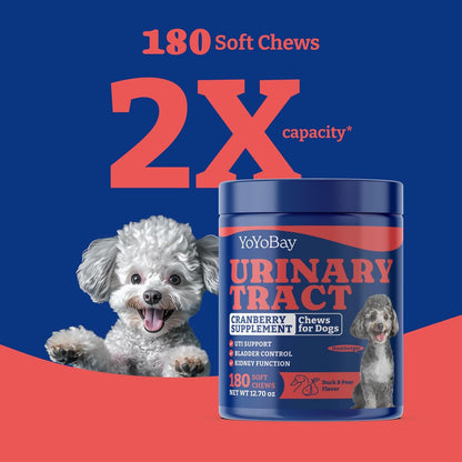 犬用膀胱コントロールチュー - ソフトチュー180個、ダック＆洋ナシ風味