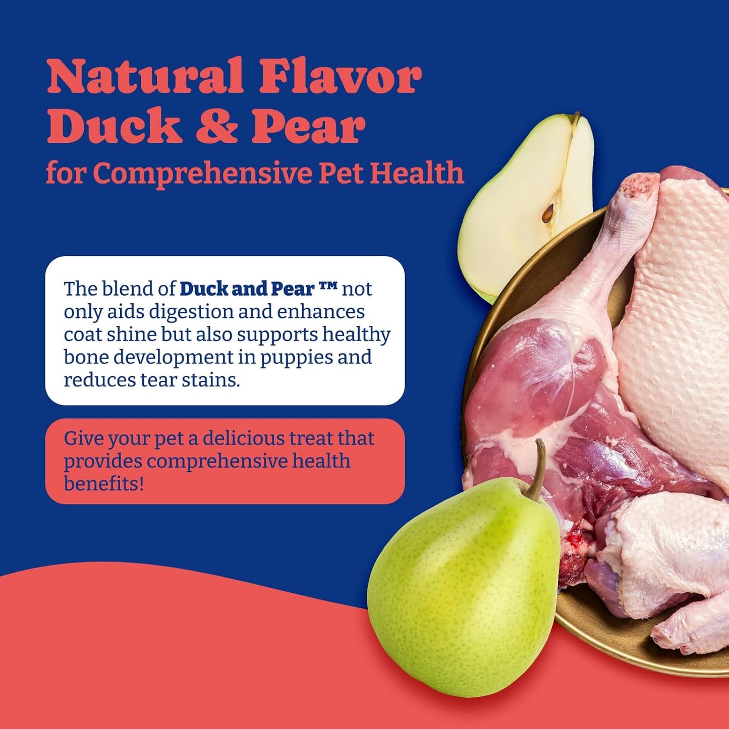 犬用膀胱コントロールチュー - ソフトチュー180個、ダック＆洋ナシ風味