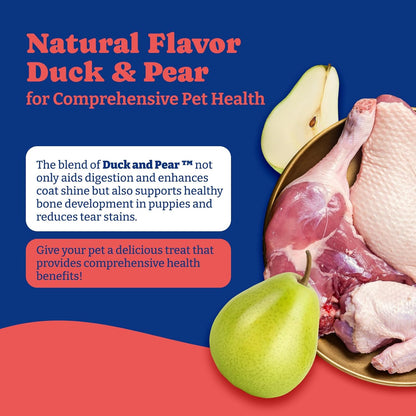 犬用膀胱コントロールチュー - ソフトチュー180個、ダック＆洋ナシ風味